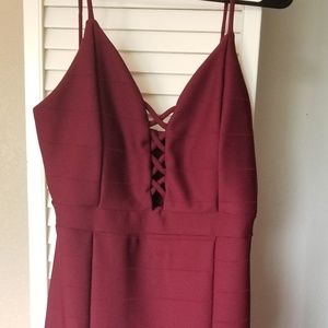 Maroon tank dress